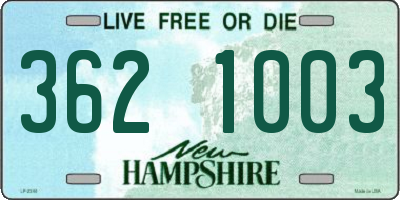 NH license plate 3621003