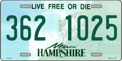 NH license plate 3621025