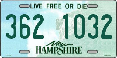 NH license plate 3621032