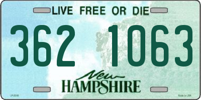 NH license plate 3621063