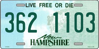 NH license plate 3621103