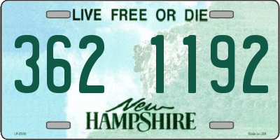 NH license plate 3621192
