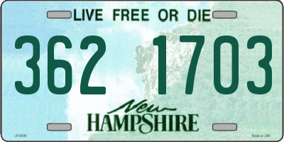 NH license plate 3621703