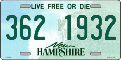 NH license plate 3621932