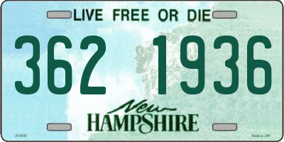 NH license plate 3621936