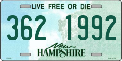 NH license plate 3621992