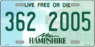 NH license plate 3622005