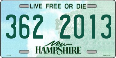NH license plate 3622013