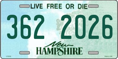 NH license plate 3622026