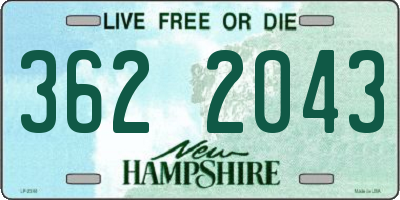 NH license plate 3622043
