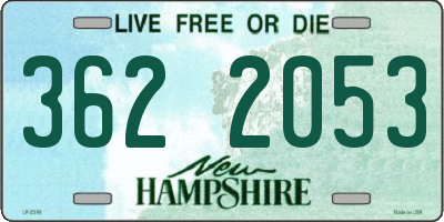 NH license plate 3622053