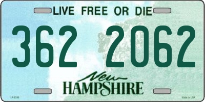 NH license plate 3622062