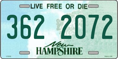 NH license plate 3622072