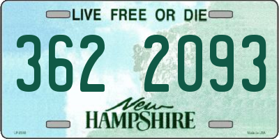 NH license plate 3622093