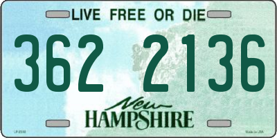 NH license plate 3622136