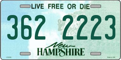 NH license plate 3622223