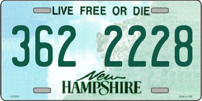 NH license plate 3622228