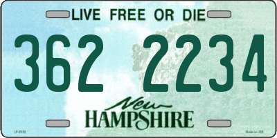 NH license plate 3622234