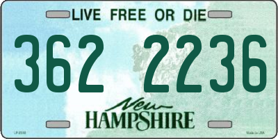 NH license plate 3622236