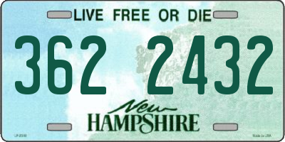 NH license plate 3622432