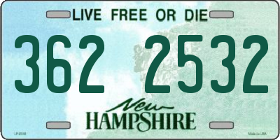NH license plate 3622532