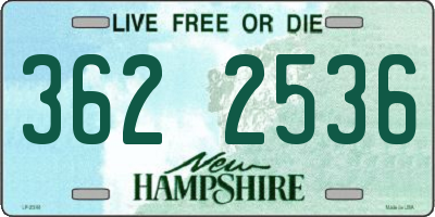 NH license plate 3622536