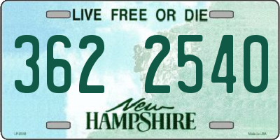 NH license plate 3622540