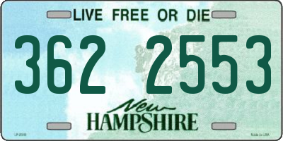 NH license plate 3622553