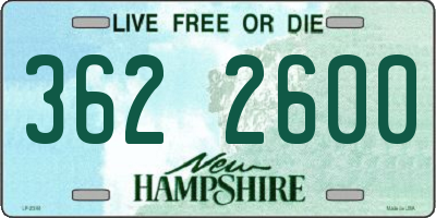 NH license plate 3622600