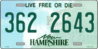 NH license plate 3622643
