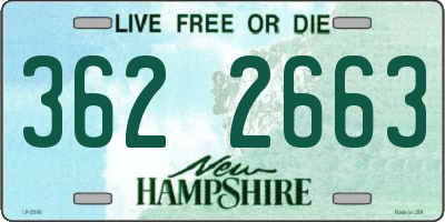 NH license plate 3622663