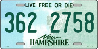 NH license plate 3622758