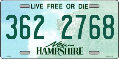 NH license plate 3622768