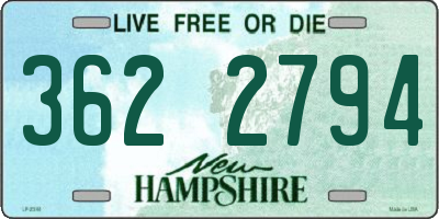 NH license plate 3622794