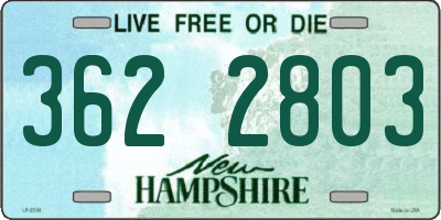 NH license plate 3622803