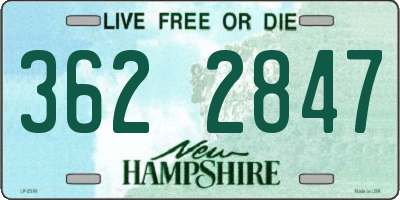 NH license plate 3622847