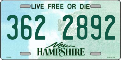NH license plate 3622892