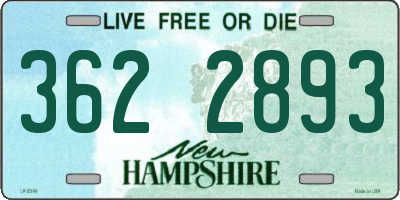 NH license plate 3622893