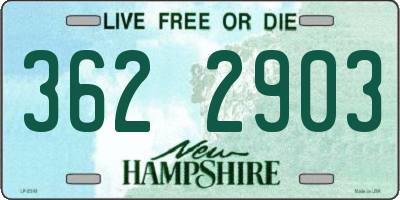 NH license plate 3622903