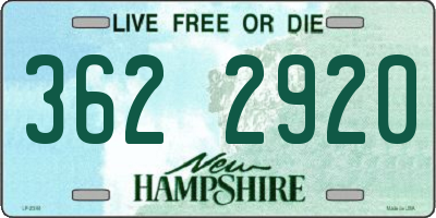NH license plate 3622920