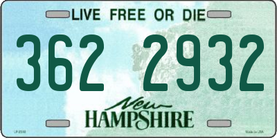 NH license plate 3622932