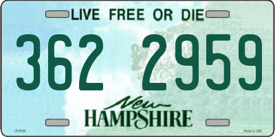 NH license plate 3622959