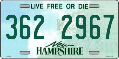 NH license plate 3622967