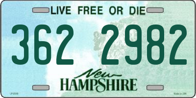 NH license plate 3622982