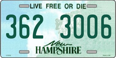 NH license plate 3623006