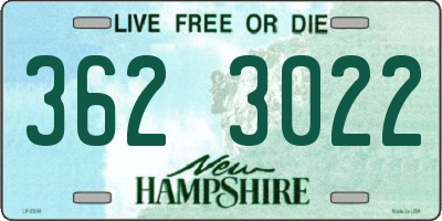 NH license plate 3623022