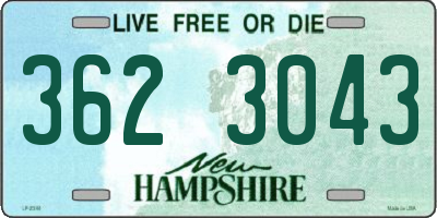 NH license plate 3623043