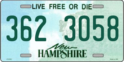 NH license plate 3623058