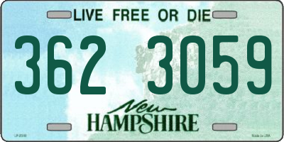 NH license plate 3623059