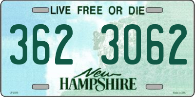 NH license plate 3623062